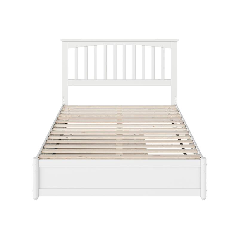 Everett Platform Bed with Panel Footboard and Twin Trundle