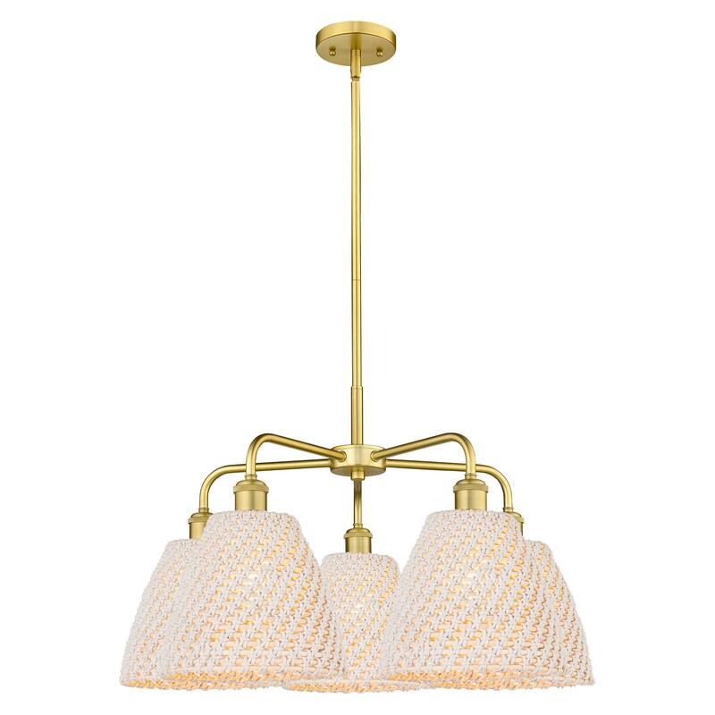 Innovations Lighting Endless Possibilities Ballston - Bristol Natural - 5 Light 28" Stem Hung Chandelier - Satin Gold