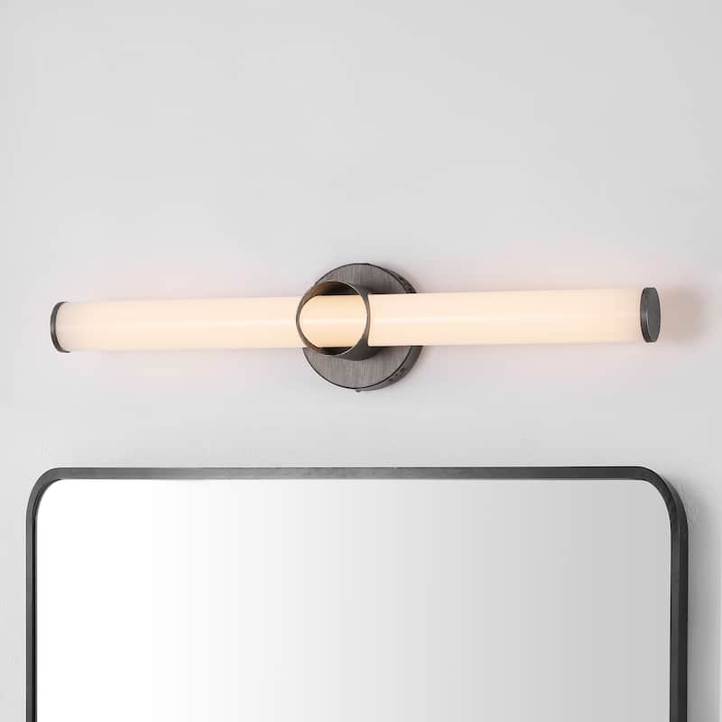 SAFAVIEH Lighting Heidur 29" Traditional Wall Sconce - 6" W x 4" D x 29" H - Antique Silver - 6Wx29Dx4H