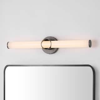 SAFAVIEH Lighting Heidur 29" Traditional Wall Sconce - 6" W x 4" D x 29" H - Antique Silver - 6Wx29Dx4H