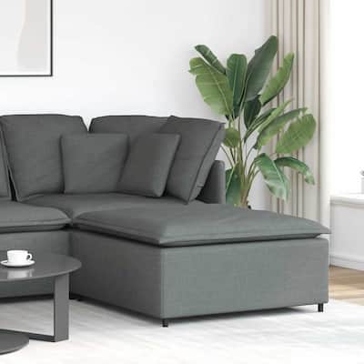 vidaXL Modular Sofa Dark Grey Fabric (100% Polyester) 39.4x39.4x18.9 in - 39.4 x 39.4 x 18.9