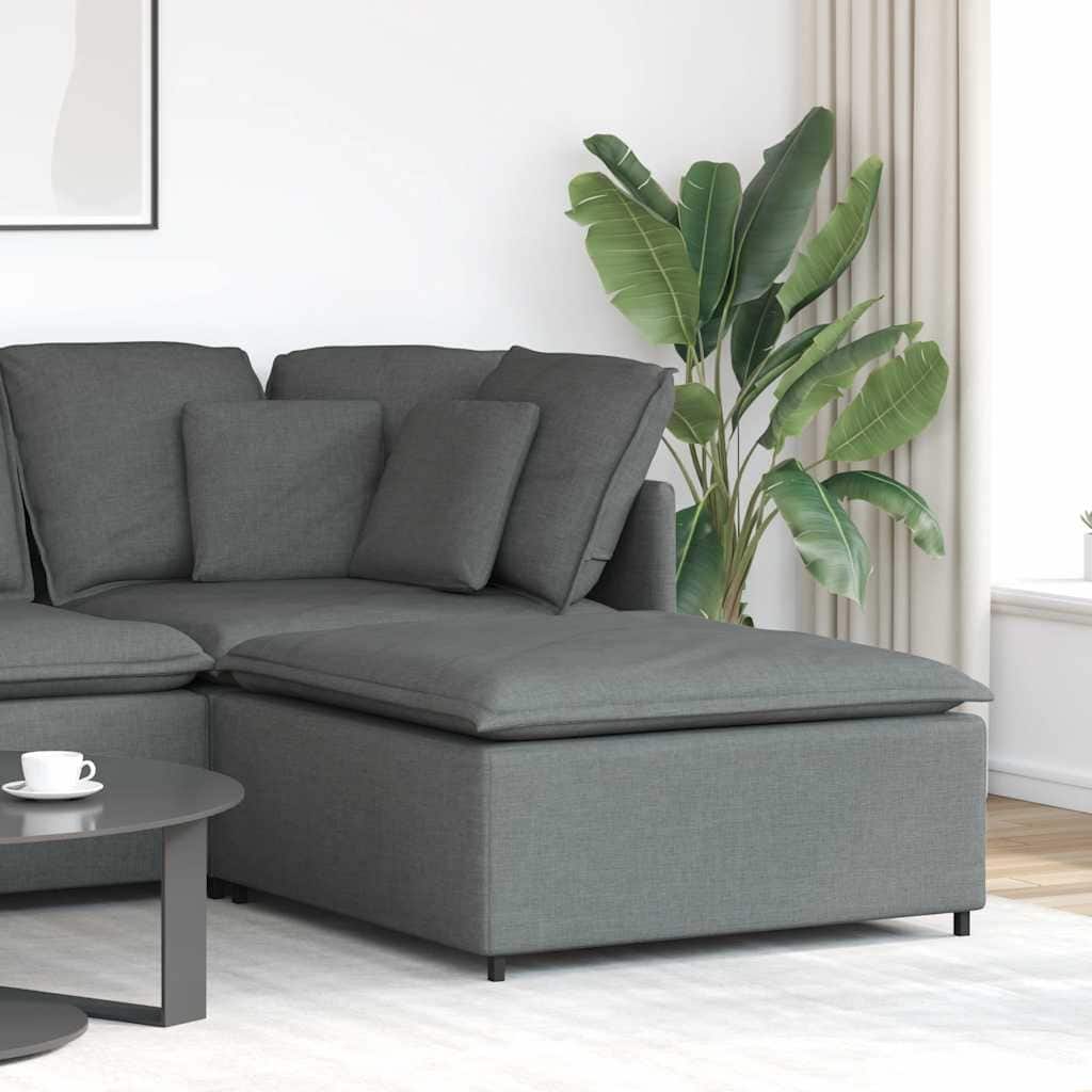 vidaXL Modular Sofa Dark Grey Fabric (100% Polyester) 39.4x39.4x18.9 in - 39.4 x 39.4 x 18.9