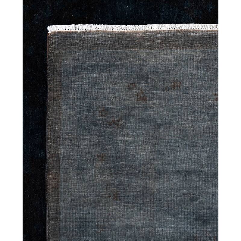 Overdyed One-of-a-Kind Hand-Knotted Area Rug - Black - 12' 6" x 16' 0"