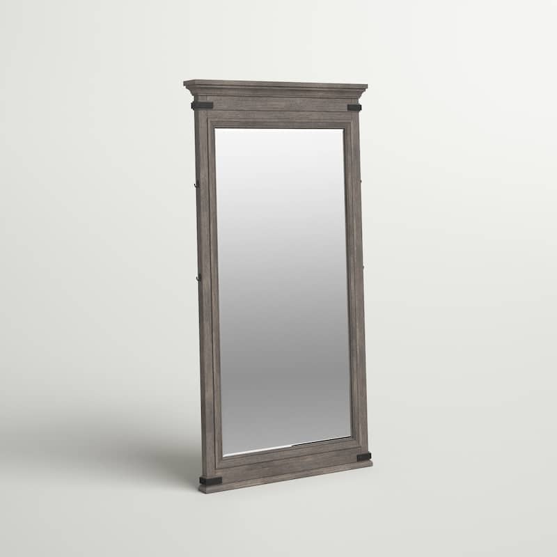 Forge Brushed Steel Floor Mirror