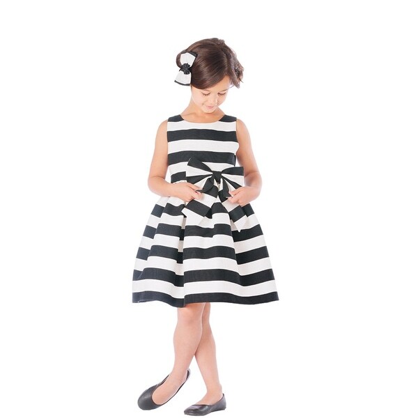 little girls black and white dresses