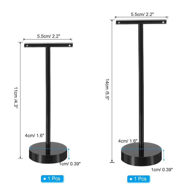 Earring Display Stands,2pcs Acrylic Earring Holder Earring Stands T - Black