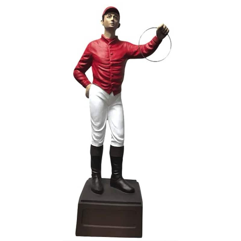 Classic Lawn Jockey Red Shirt Garden Statue