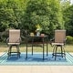 preview thumbnail 28 of 26, MAISON ARTS 3/5-Piece Patio Bar Stool Set of Metal Coffee Table & Textilene Swivel High Bar Stools