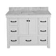 preview thumbnail 5 of 10, KitchenBathCollection Tuscany 48" Bathroom Vanity with Carrara Marble Top