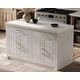preview thumbnail 26 of 40, Kitchen Island with Storage Cabinet, White Kitchen Island Table with Drawers & Shelves Pantry