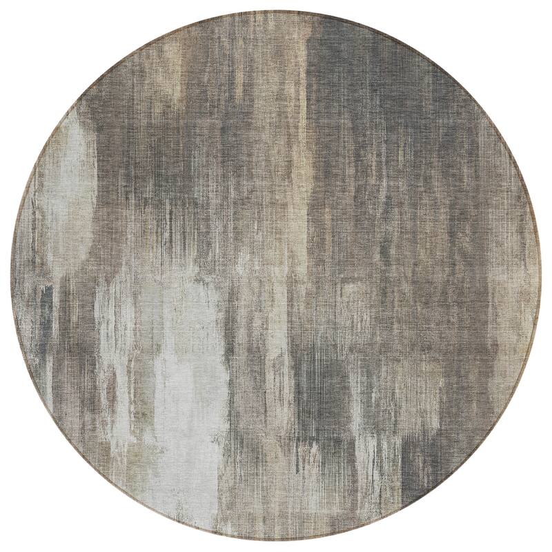Machine Washable Indoor/ Outdoor Modern Ombre Chantille Rug