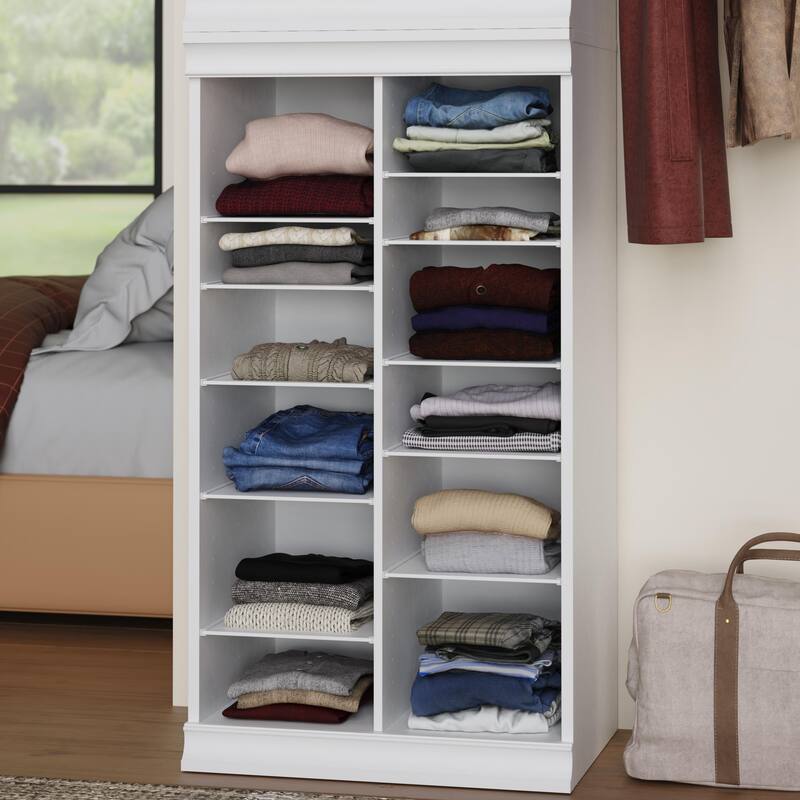 ClosetMaid Modular Storage 21.38-inch Wide Adjustable 16-Shelf Organizer
