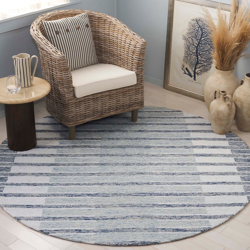 SAFAVIEH Handmade Ebony Annedorte Modern & Contemporary Wool Rug