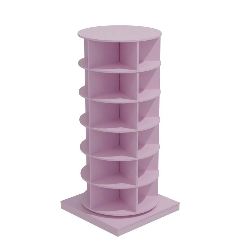360 Rotating shoe cabinet 6 layers - Pink
