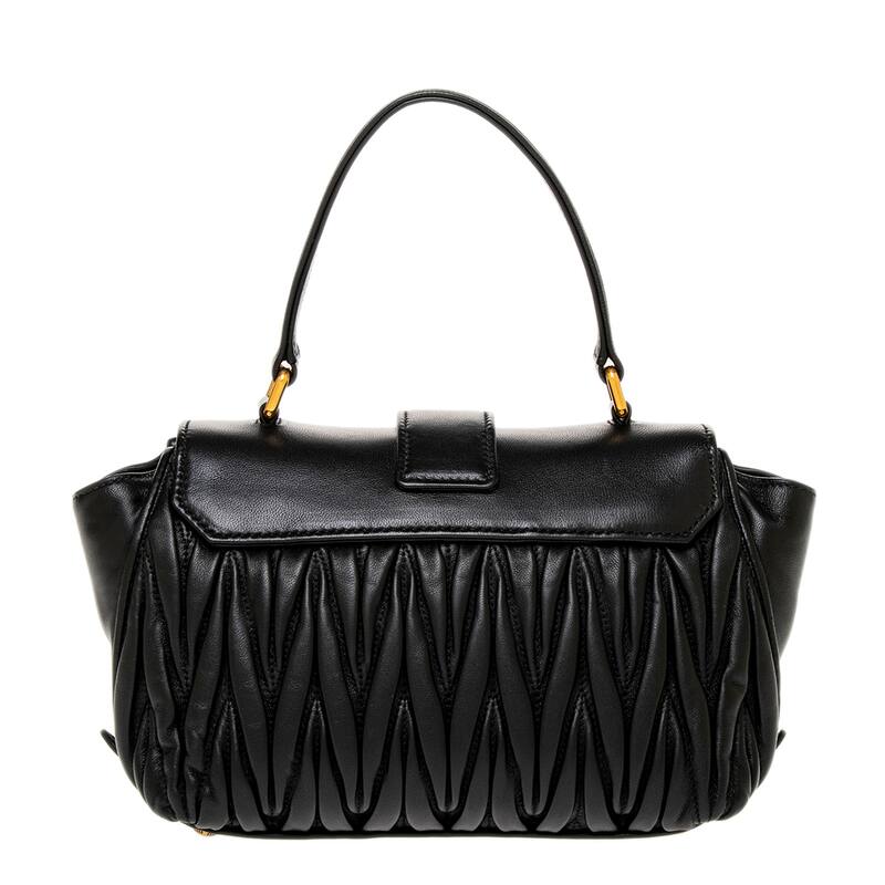 Miu Miu Matelassé Leather Top Handle Bag