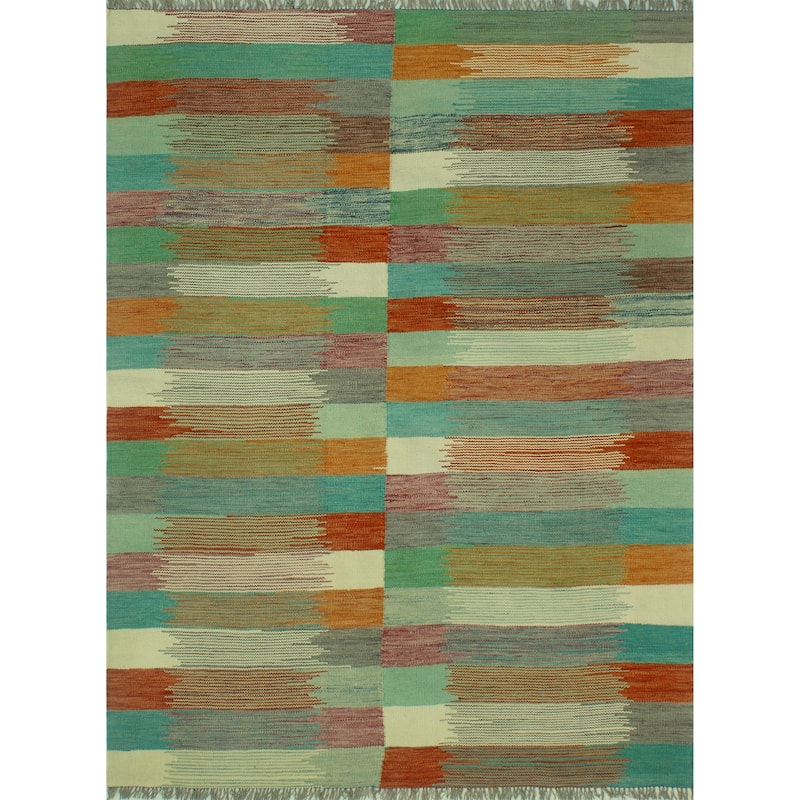 Noori Rug Winchester Flatweave Videl Red/Orange Rug - 4'10" x 6'6"
