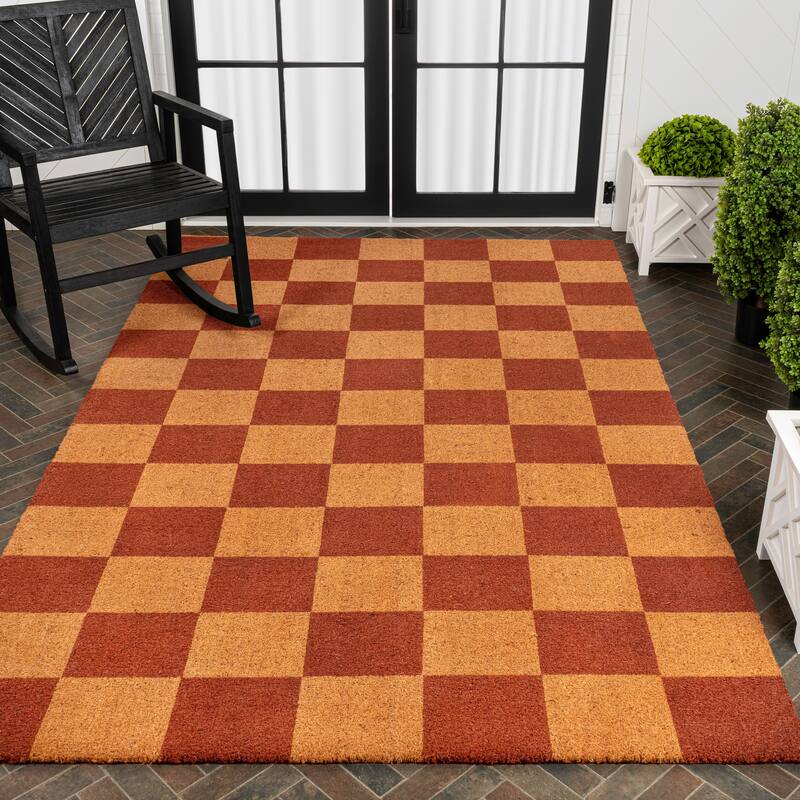 JONATHAN Y Classic Natural Coir Indoor/Outdoor Mat