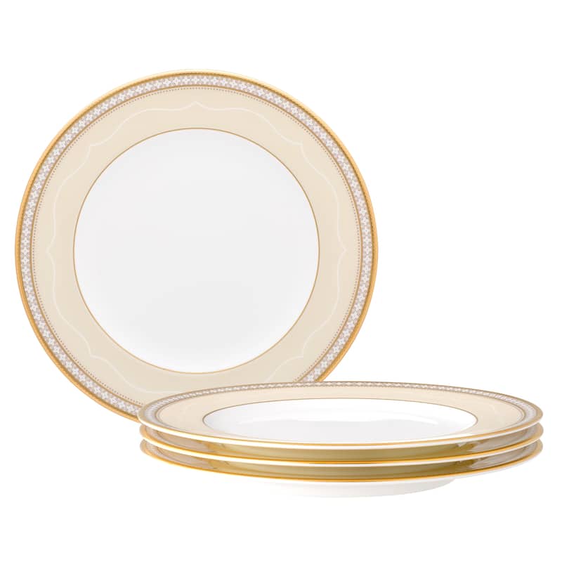 Noritake Trefolio Gold Set Of 4 Salad Plates, 8-1/2"