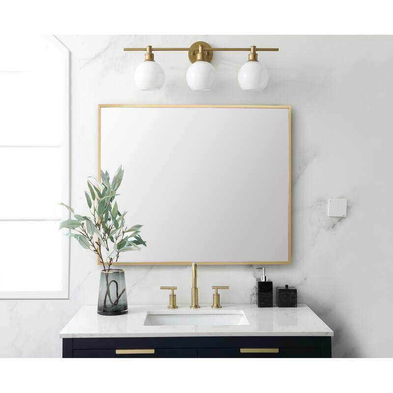 Elegant Lighting MR73036 Grace 36" W x 30" H Rectangular Framed