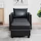 Option Accent Chair with Ottoman, Black