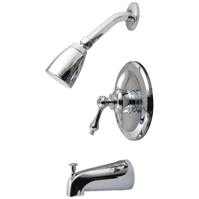 Kingston Brass Tub and Shower Trim Package with 1.8 GPM Single - Polished Chrome