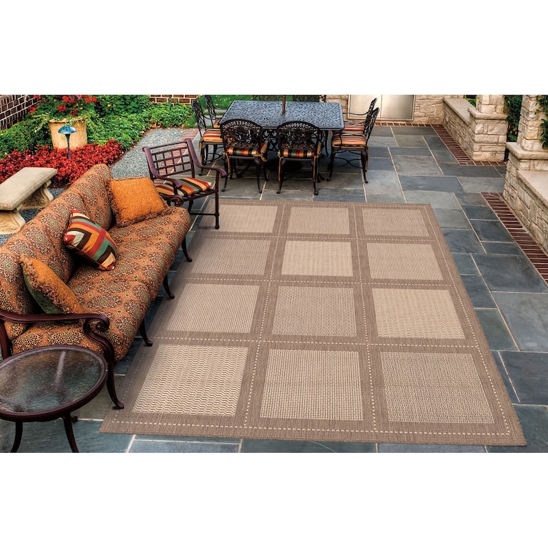 Dream Decor Rugs Pergola Checkers Indoor Outdoor Area Rug