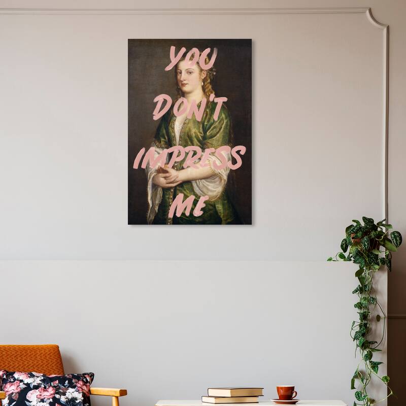 Wynwood Studio Canvas Fashion and Glam Impress me Pink and Light Pink Modern & Contemporary Wall Art Canvas Print - 30 x 20