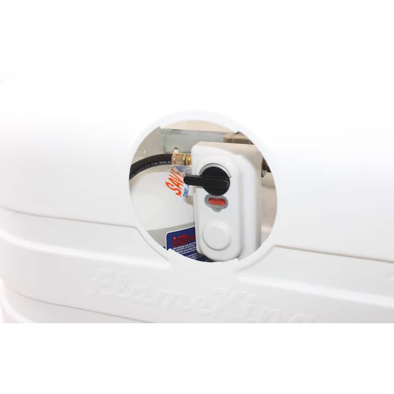 Flame King Dual 30LB Propane Tank Light Plastic Heavy Duty Cover (White)