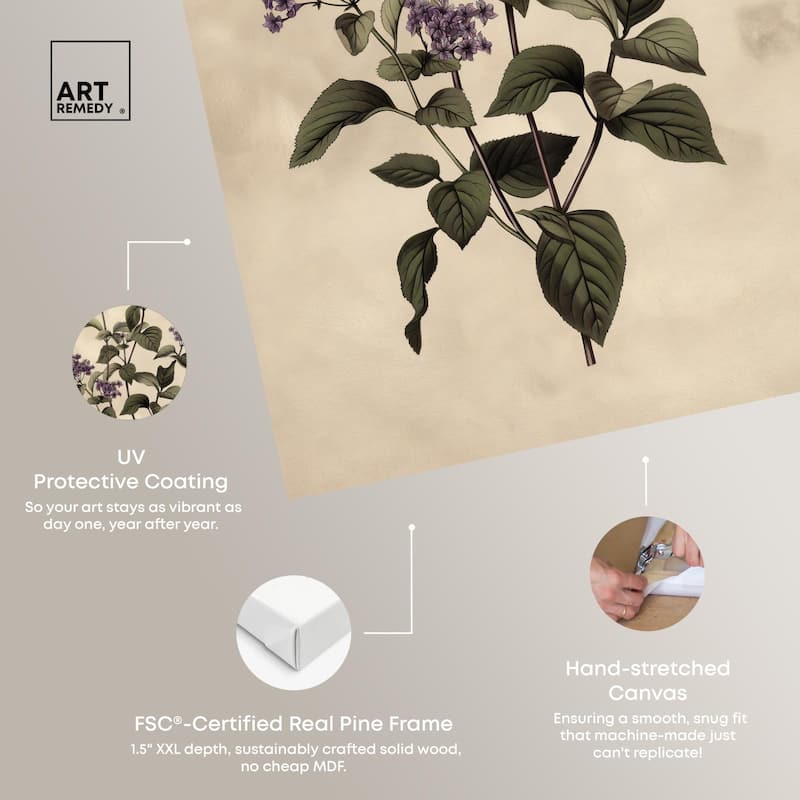 Purple Hydrangea Canvas by Art Remedy, Gallery Wrapped