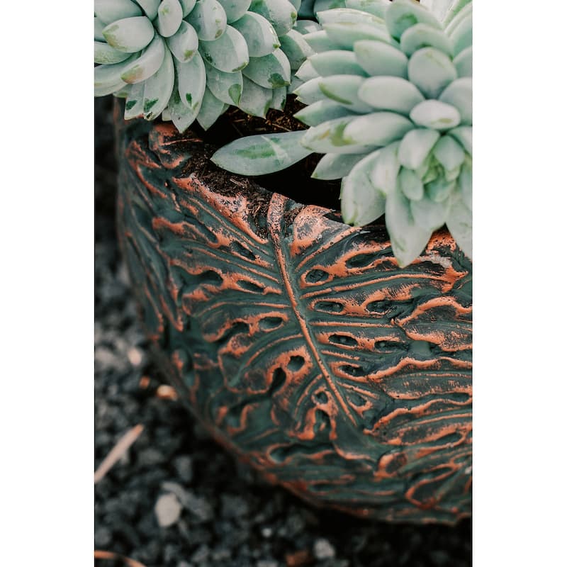 XBrand 17.7", 12.6" and 9"W Round Fiberstone/Cement Indoor Outdoor Planters (Set of 3)