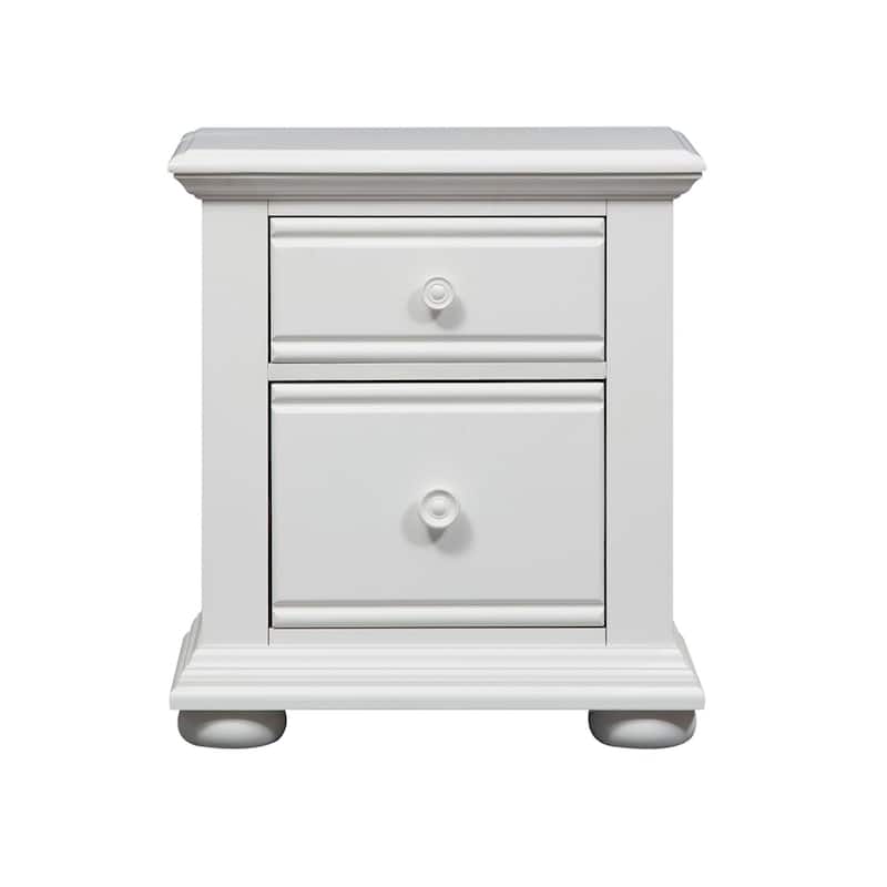 Summer House Oyster White 2 Drawer Night Stand