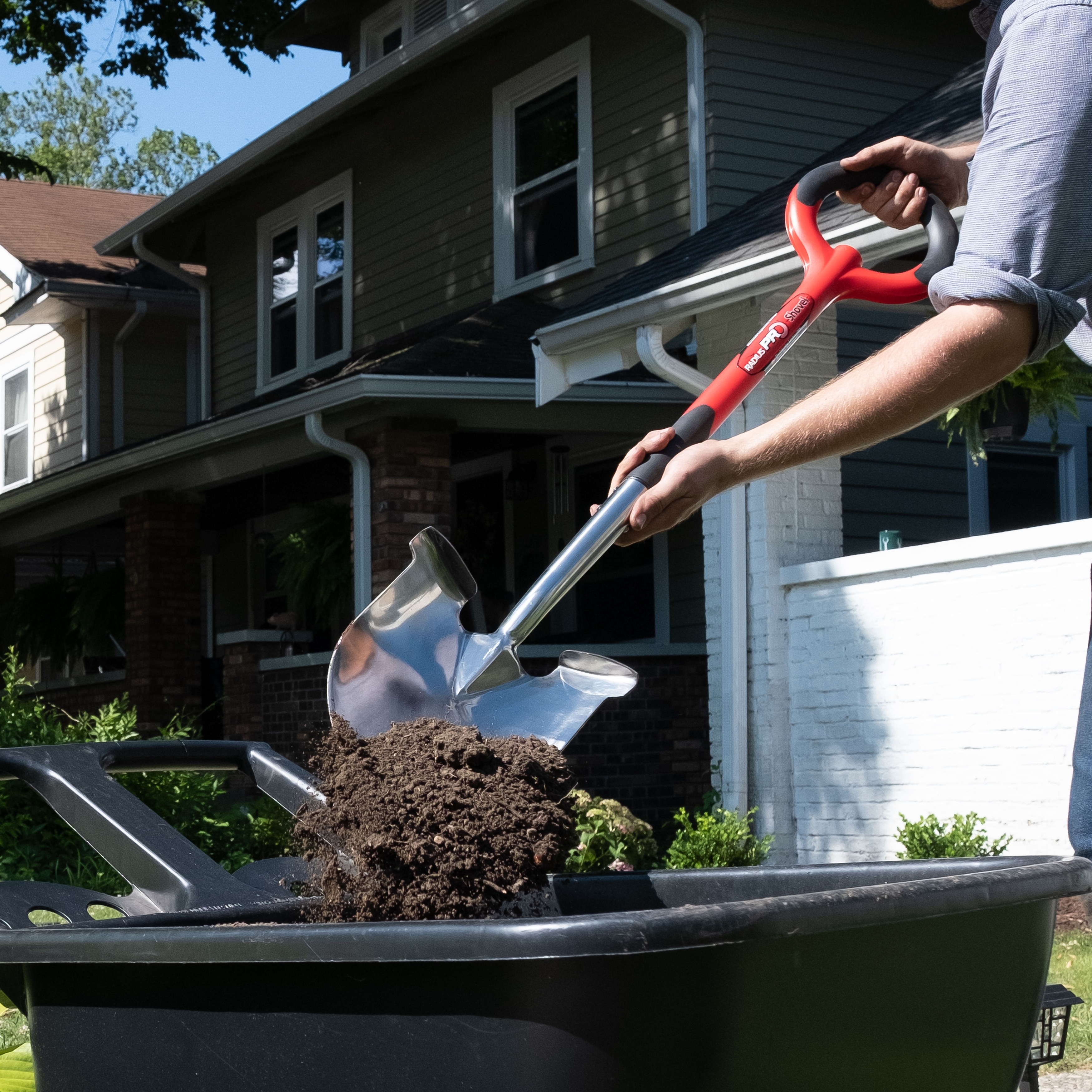 Radius Garden 202 Pro Ergonomic Stainless Steel Shovel for sale online 
