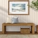 preview thumbnail 2 of 5, Rustic Solid Wood Dining Bench - 58"