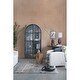 preview thumbnail 3 of 5, Arched Metal Cabinet with 2 Glass Doors and 3 Shelves - 36.0"L x 16.8"W x 76.8"H