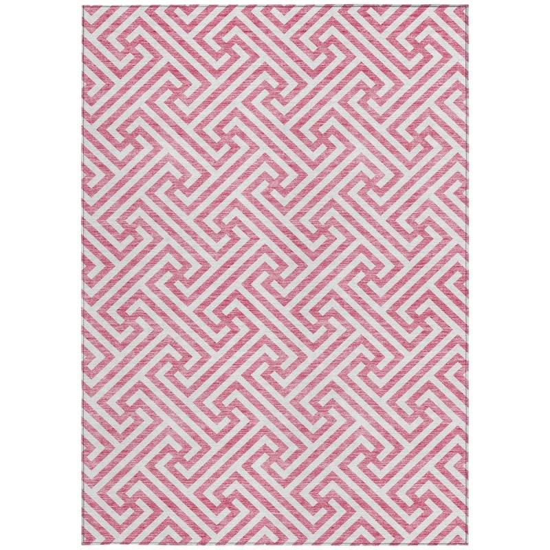 HomeRoots Geometric Transitional Rectangle Outdoor Rug