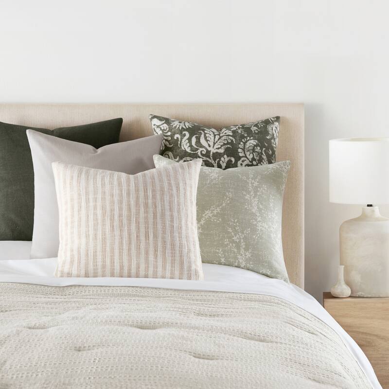 2-Pack Yarn-Dyed Patterns Decor Throw Pillows in Yarn-Dyed Bengal Stripe / Solid