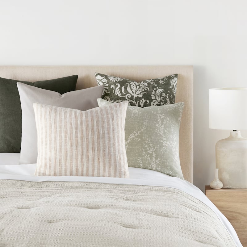 Elegant Patterns Cotton Decor Throw Pillow in Distressed Floral