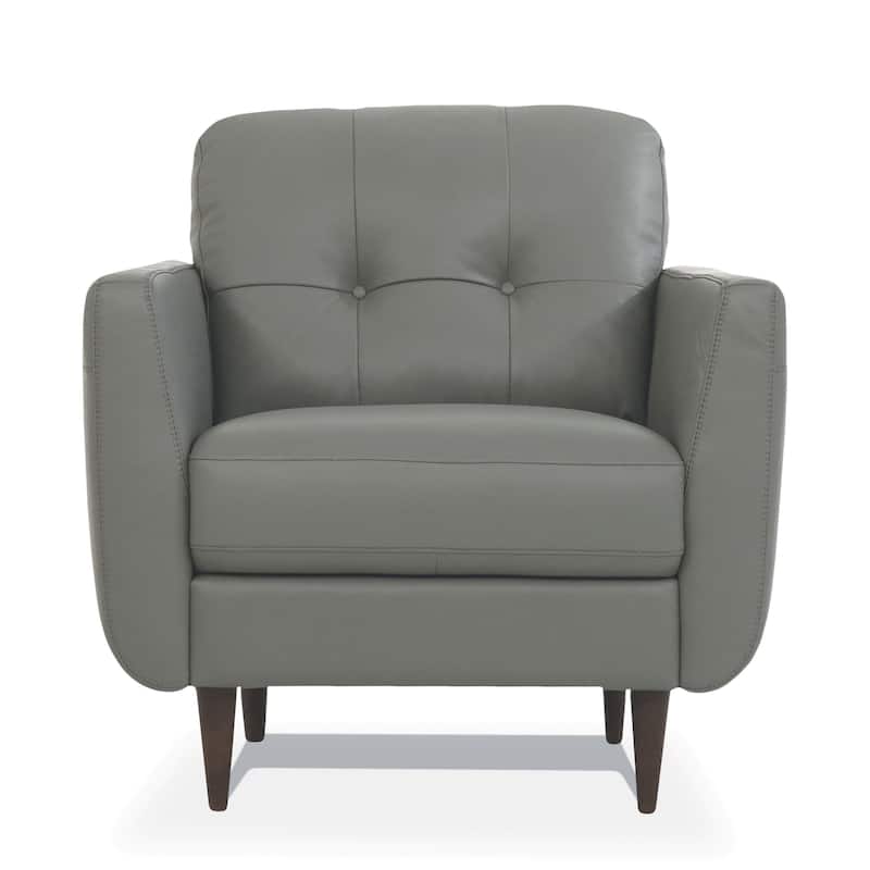 Gemma Pesto Green Button-Tufted Accent Chair