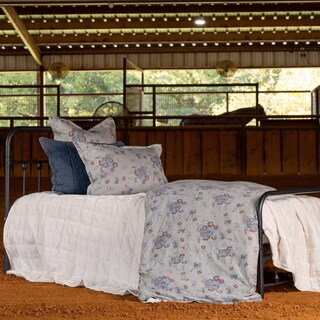 Tasha Polizzi for Paseo Road Rosabel Floral Western Design Washed Denim 3 Piece Comforter Set