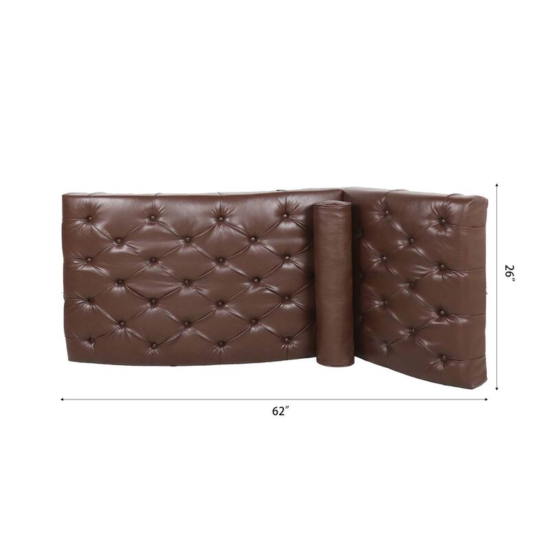 62"W Upholstered Chaise Lounge
