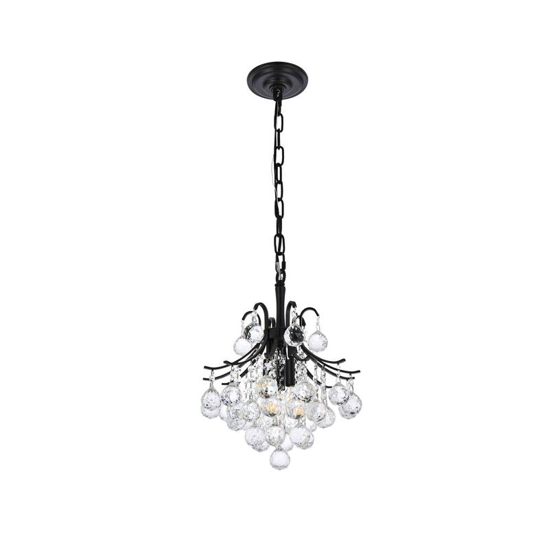 Elegant Lighting V8000D12/RC Toureg 3 Light 12" Wide Crystal Pendant