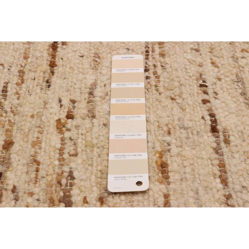 ECARPETGALLERY Hand Woven Zahara Ivory Dhurrie