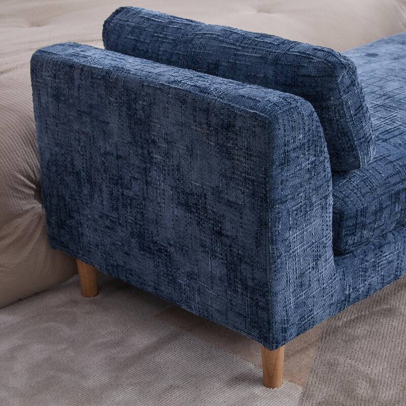 Modern fabric bedside bench with armrests