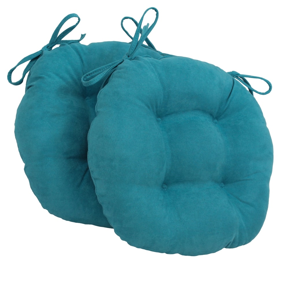 16-inch Round Indoor Microsuede Chair Cushions (Set of 2, 4, or 6)