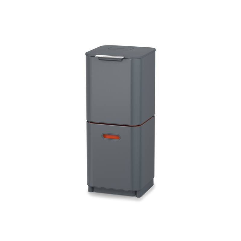 Joseph Joseph Totem Compact 40L Dual Trash Can and Recycle Bin (8 US Gallons) - Graphite