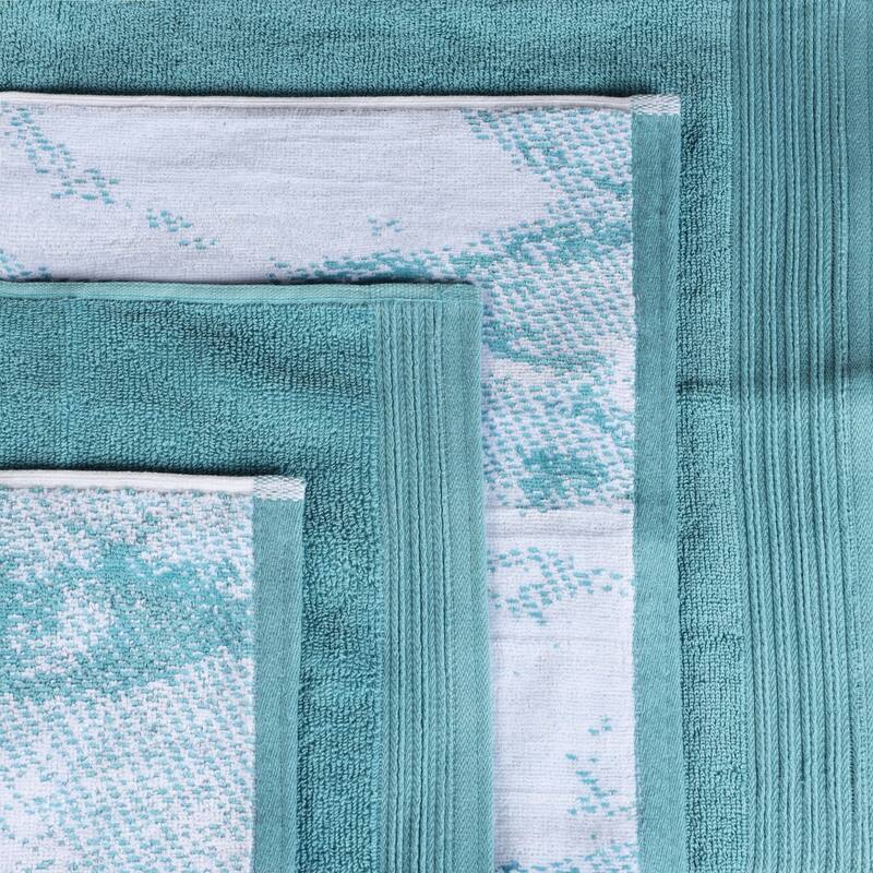 Superior Cotton Quick-Drying Solid and Marble 10 Piece Towel Set