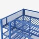 preview thumbnail 8 of 11, Full Size Modern Style Metal Loft Bed with 4-Tier Shelves and Storage,Blue