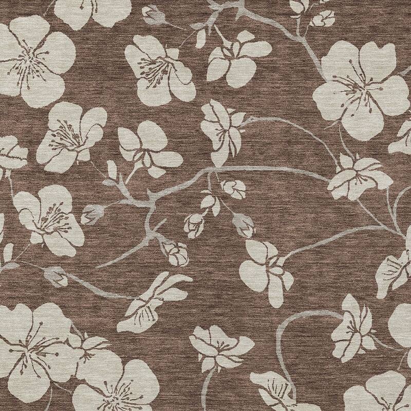 HomeRoots Floral Transitional Rectangle Outdoor Rug
