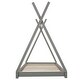 preview thumbnail 6 of 5, Twin Size House Platform Bed with Triangle Structure,Gray