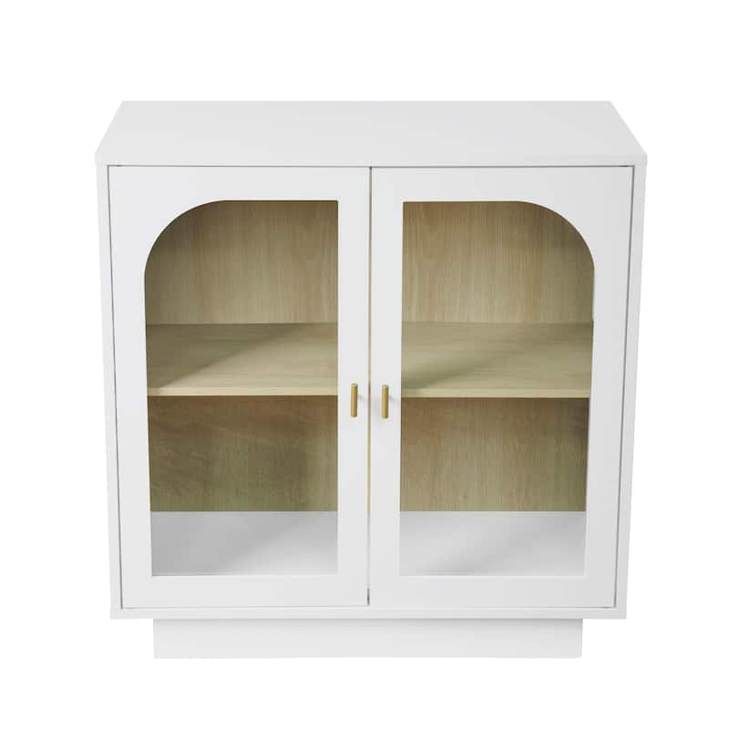 2 Storage Cabinet with Glass Door